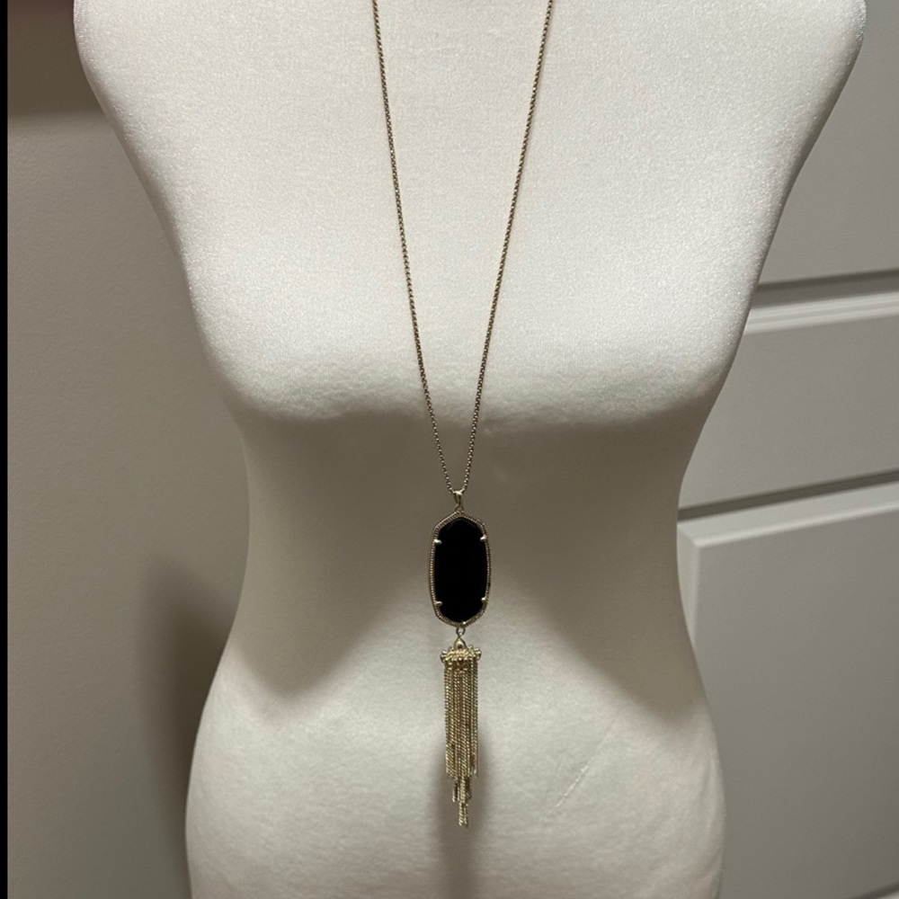 Black long Kendra Scott tassel necklace